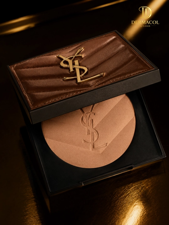 Пудра-бронзер для макияжа лица YSL All Hours Hyper Bronze 01 Light Sepia сияющий финиш 7.5г