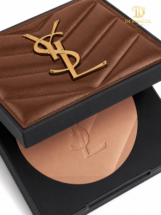 Пудра-бронзер для макияжа лица YSL All Hours Hyper Bronze 01 Light Sepia сияющий финиш 7.5г