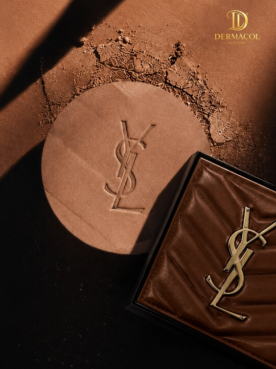 Пудра-бронзер для макияжа лица YSL All Hours Hyper Bronze 01 Light Sepia сияющий финиш 7.5г