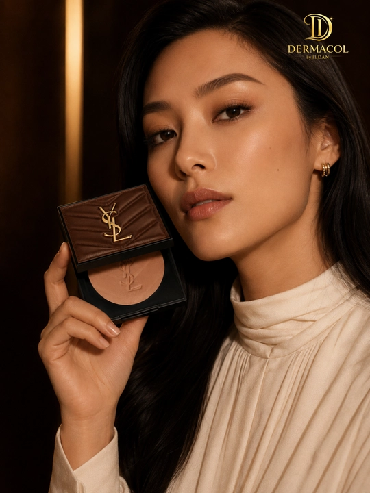 Пудра-бронзер для макияжа лица YSL All Hours Hyper Bronze 01 Light Sepia сияющий финиш 7.5г