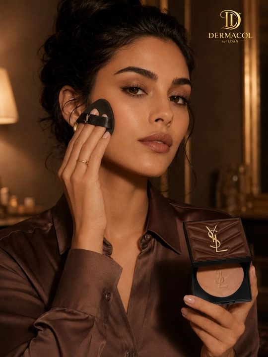 Пудра-бронзер для макияжа лица YSL All Hours Hyper Bronze 01 Light Sepia сияющий финиш 7.5г