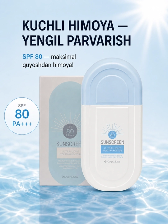 Quyoshdan himoya qiluvchi krem, yuz kremi, SPF - 