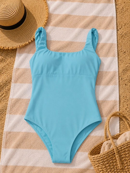 Ayollar uchun bir qismli suzish kostyum, olinadigan chashkali, bifleks, S-L