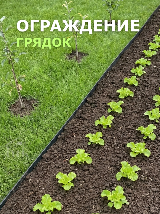 Бордюр садовый, пластиковый, для дачи, высота 38 мм, 43 мм и 50 мм