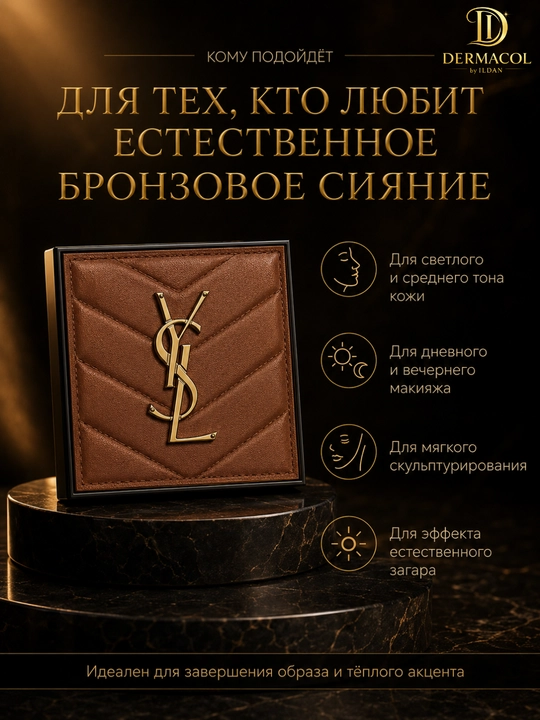 Бронзер YSL All Hours Hyper Bronze Buff Dune 02 для макияжа лица 7.5 г