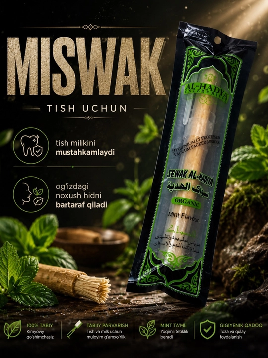 Misvak, tabiiy misvak, og‘iz parvarishi, siwak, tish tozalash,misvok,miswoq,misvak,swoq