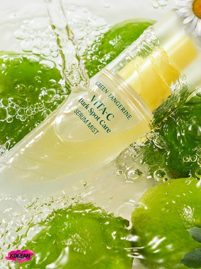 Teri yaltirashi uchun ikki fazali vitaminli mist Goodal Green Tangerine Vita C Dark Spot Mist
