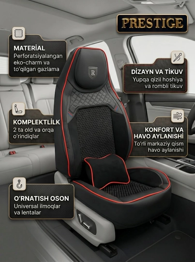 Авточехлы на сиденья автомобиля, универсальный комплект чехлов в салон, 5 мест