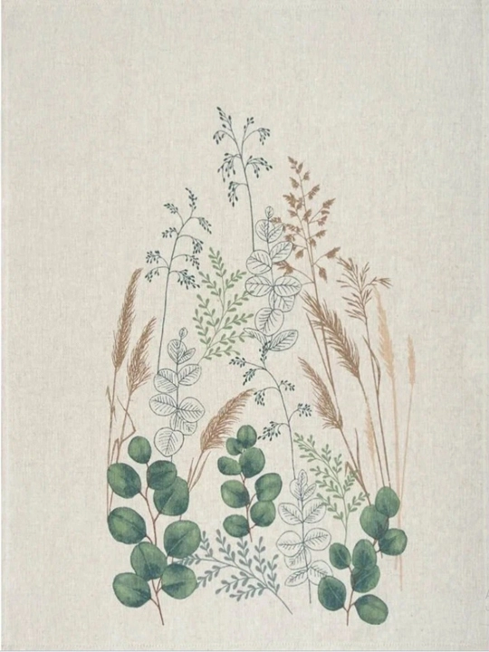 3 dona zig‘ir oshxona sochiqlari to‘plami "Evkalipt", 46×60 sm