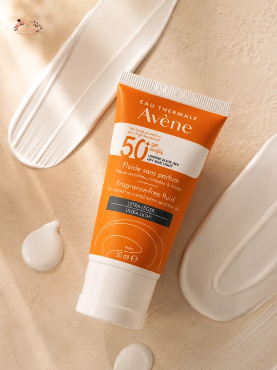 Легкий флюид для лица Avène, быстро впитывается, подходит под макияж, 50 мл