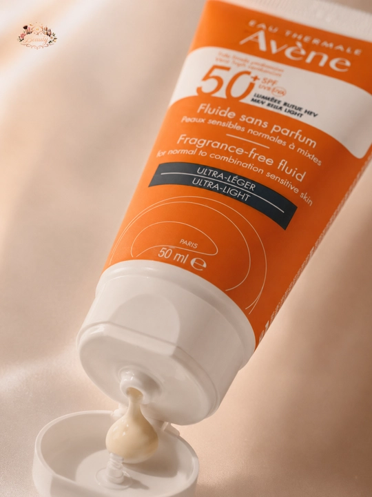 Легкий флюид для лица Avène, быстро впитывается, подходит под макияж, 50 мл