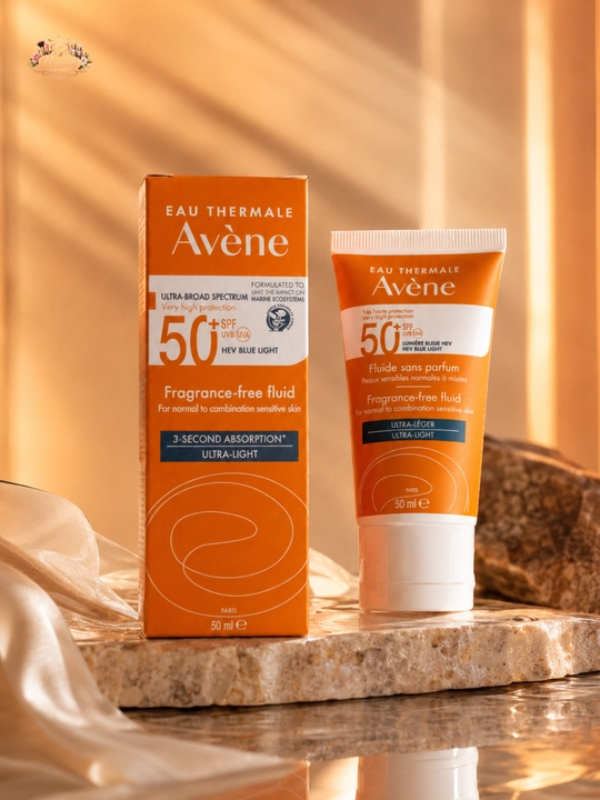 Легкий флюид для лица Avène, быстро впитывается, подходит под макияж, 50 мл - 
