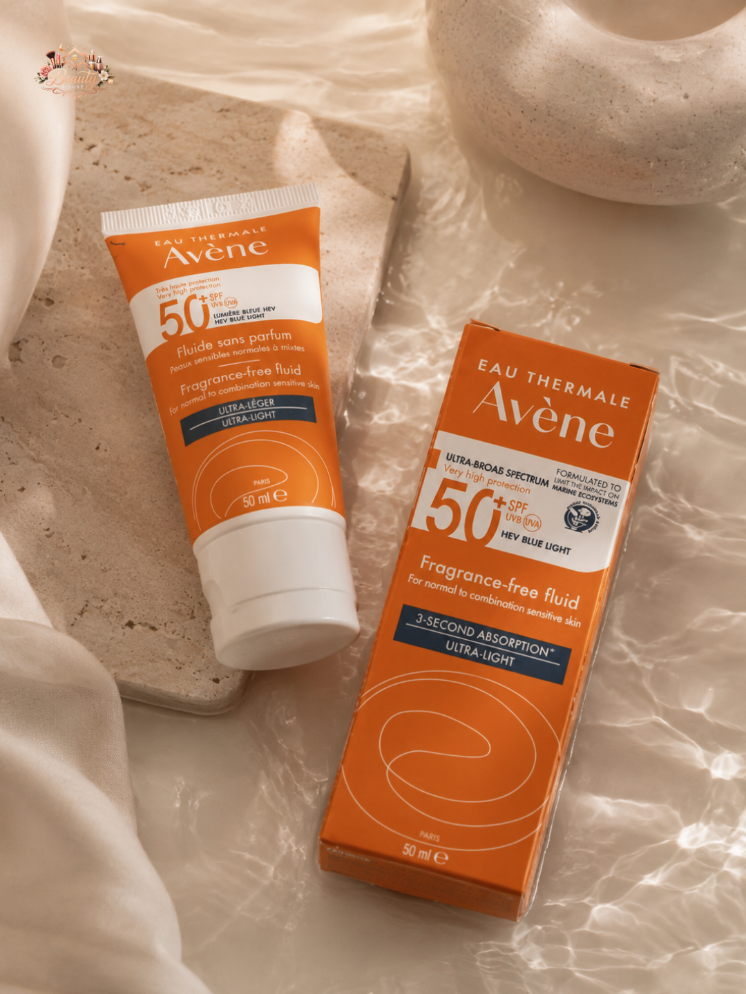 Легкий флюид для лица Avène, быстро впитывается, подходит под макияж, 50 мл