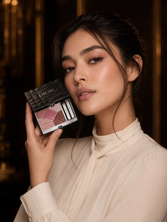 Тени для век с сияющим финишем Dior Diorshow 5 Couleurs 857 Rose Organza розово-нюдовые