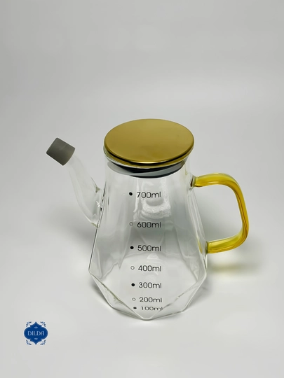 Shisha butilka-dozator, 500 ml, germetik qopqoqli, yog', moy va sous uchun
