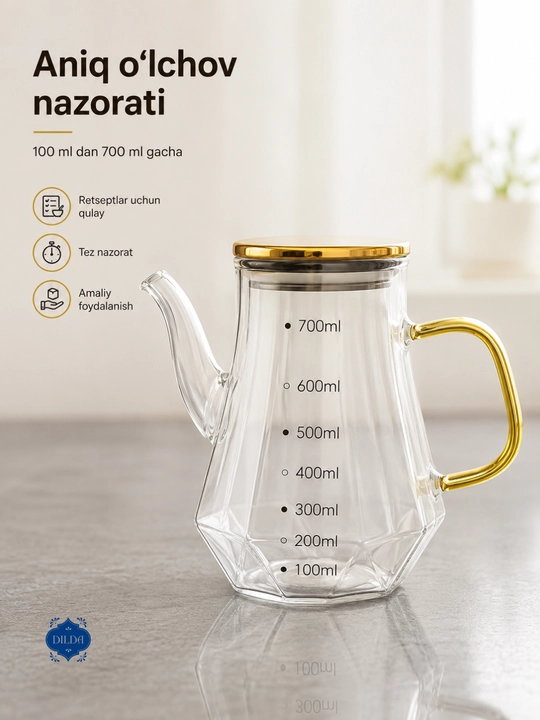 Shisha butilka-dozator, 500 ml, germetik qopqoqli, yog', moy va sous uchun