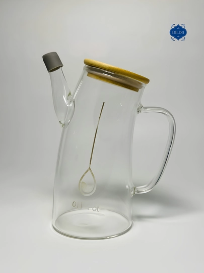 Shisha butilka-dozator, 500 ml, germetik qopqoqli, yog', moy va sous uchun