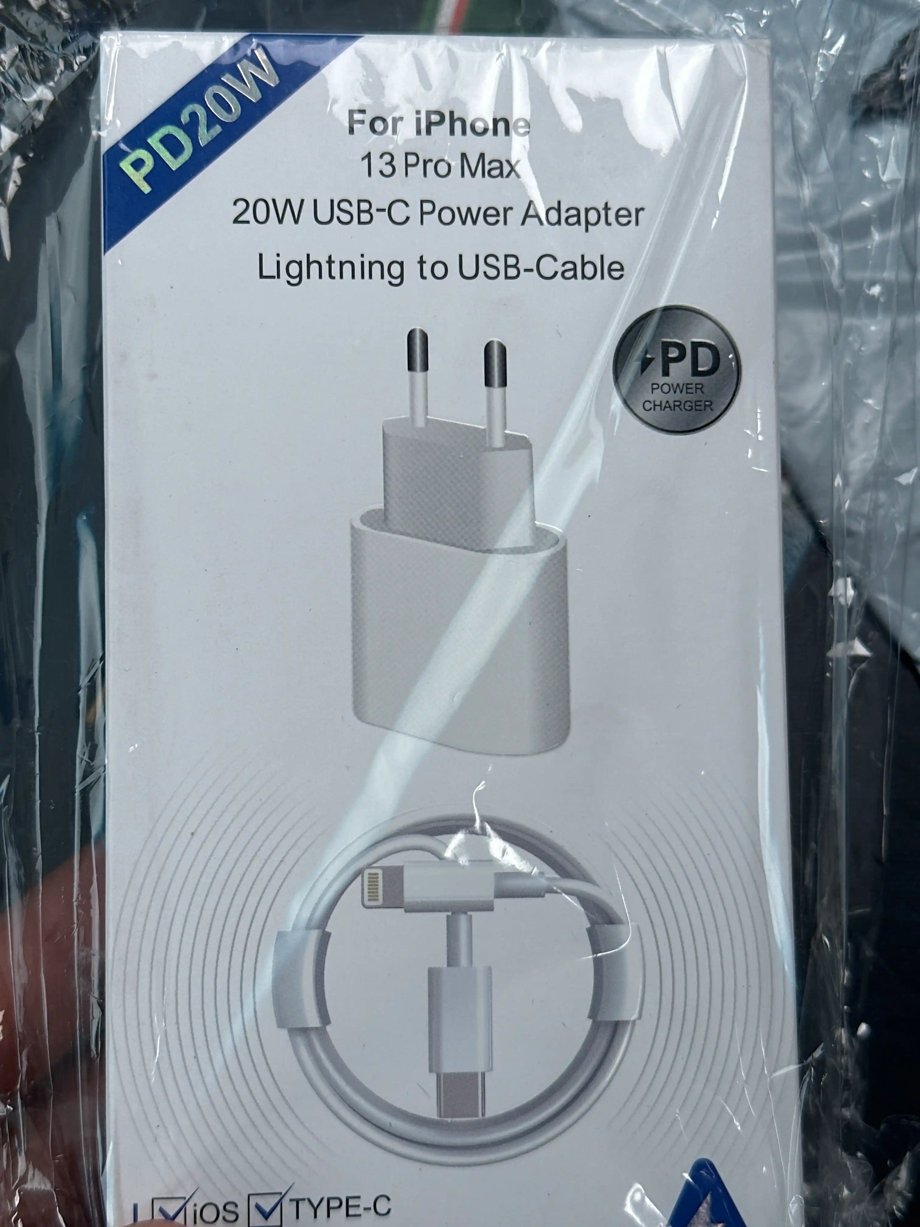 Зарядное устройство для iPhone, быстрая зарядка, 20, 35 Вт, с кабелем Type-C на Lightning