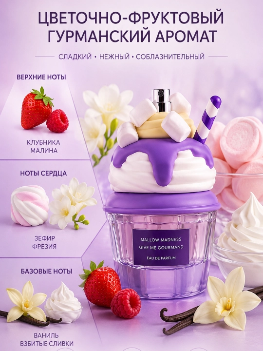 Lattafa Whipped Pleasure Give Me Gourmand 75 ml ayollar parfyumlangan suvi – sharqona gurman ifori