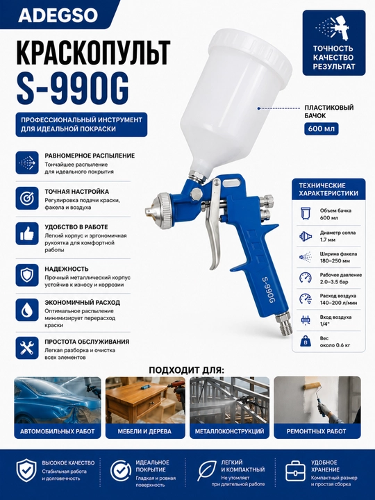 Kraskopult  — professional bo‘yoq purkagich spray gun - 
