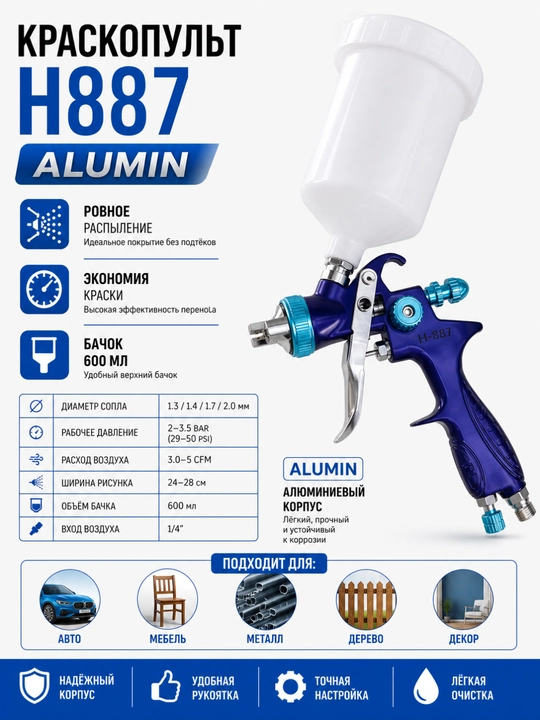 Kraskopult  — professional bo‘yoq purkagich spray gun - 