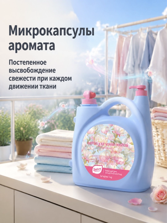 BOTARE Стиральный раствор 5 кг / банка гель для стирки  порошок автомат - 