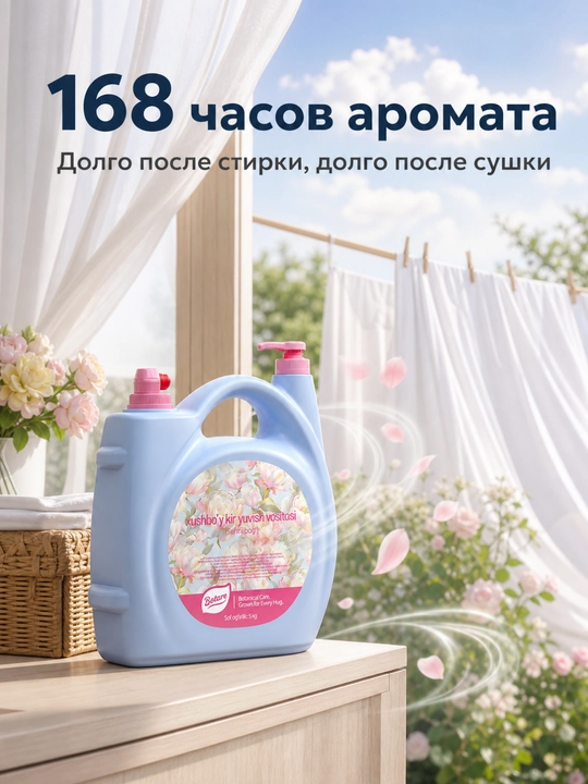 BOTARE Стиральный раствор 5 кг, банка гель для стирки  порошок автомат - 
