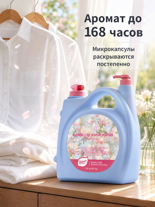 BOTARE Стиральный раствор 5 кг / банка гель для стирки  порошок автомат - 