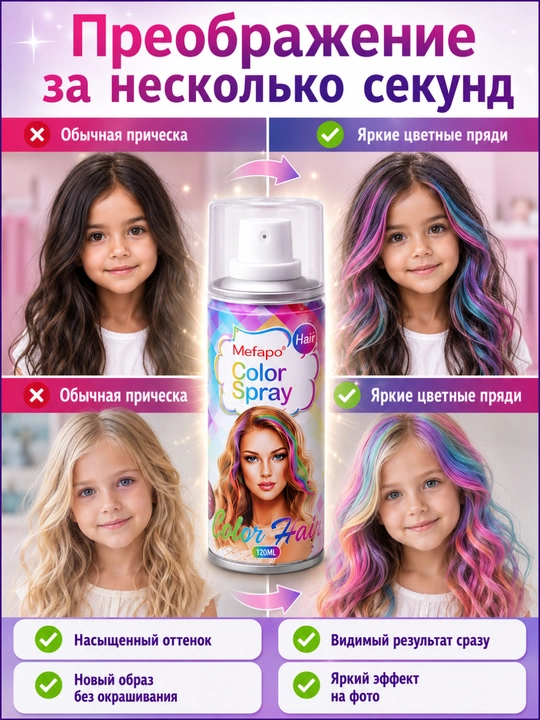 Bolalar uchun soch bo‘yog‘i, sprey 120 ml, yuviladigan