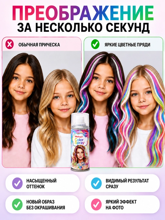 Bolalar uchun soch bo‘yog‘i, sprey 120 ml, yuviladigan