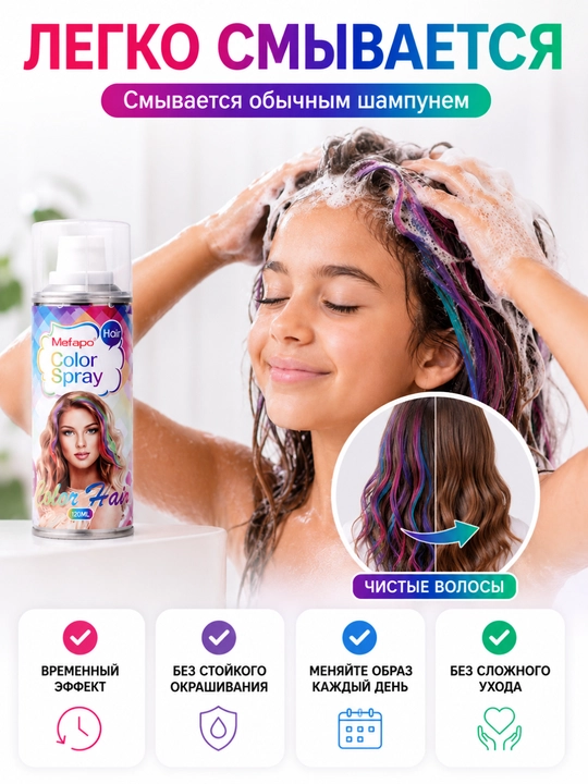 Bolalar uchun soch bo‘yog‘i, sprey 120 ml, yuviladigan