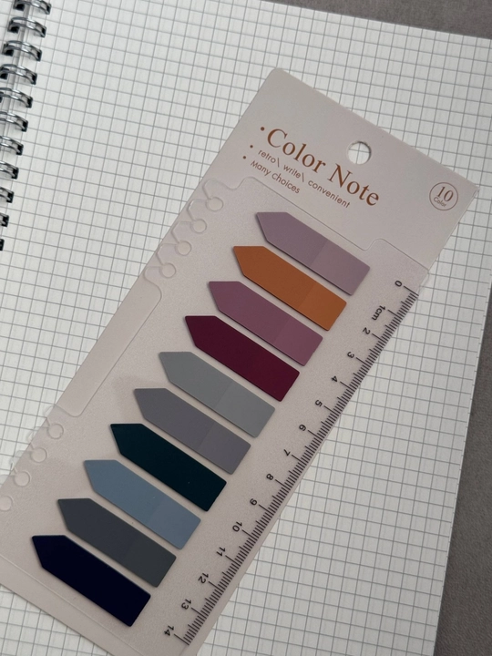 Color Note yopishqoq xatcho‘plari, 10 ta rang