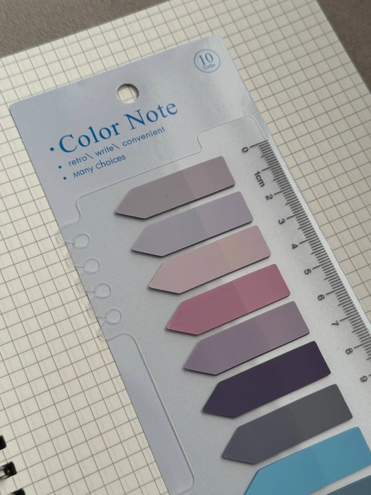 Color Note yopishqoq xatcho‘plari, 10 ta rang