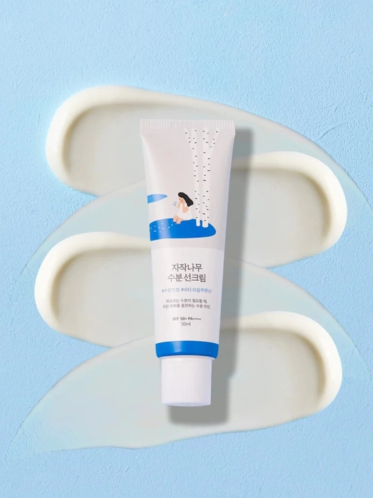 ROUND LAB Birch Juice Moisturizing Sun Cream SPF50+ PA++++ Солнцезащитный крем