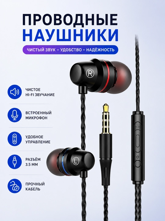 Yangi ichki quloqchin, mikrofonli, metall korpus, kuchli bass, telefon va ПК uchun