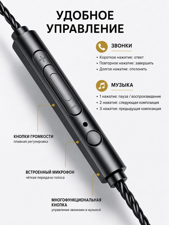 Yangi ichki quloqchin, mikrofonli, metall korpus, kuchli bass, telefon va ПК uchun