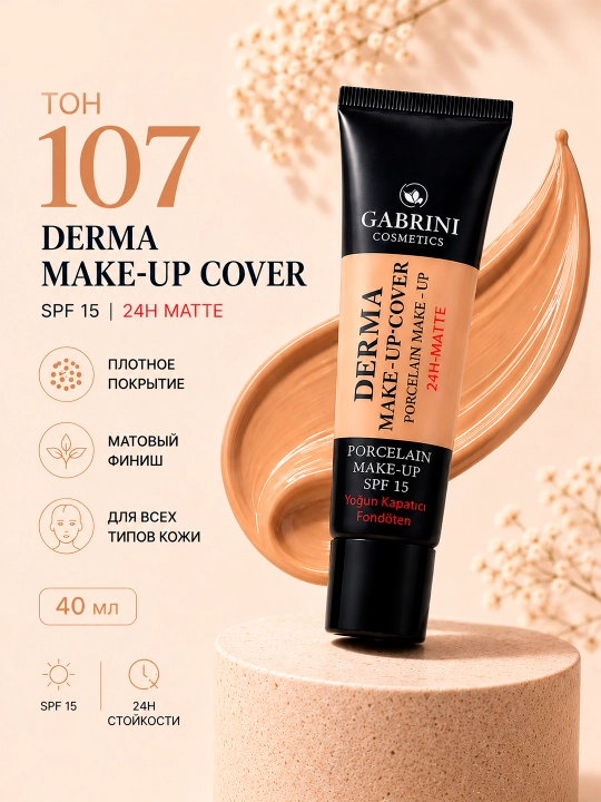 Тональный крем Gabrini Derma Make‑Up Cover SPF 15 40 мл