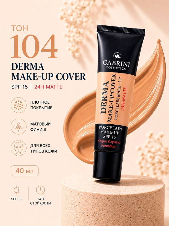 Тональный крем Gabrini Derma Make‑Up Cover SPF 15 40 мл