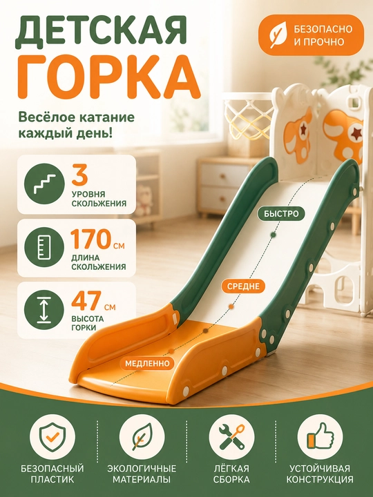 Качели, горка, игровой комплекс детский
