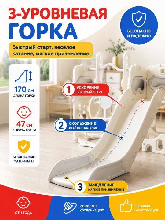 Качели, горка, игровой комплекс детский