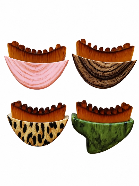 Massaj cho'tkasi, yuz massajeri – lifting, gua sha va limfa drenaj effekti