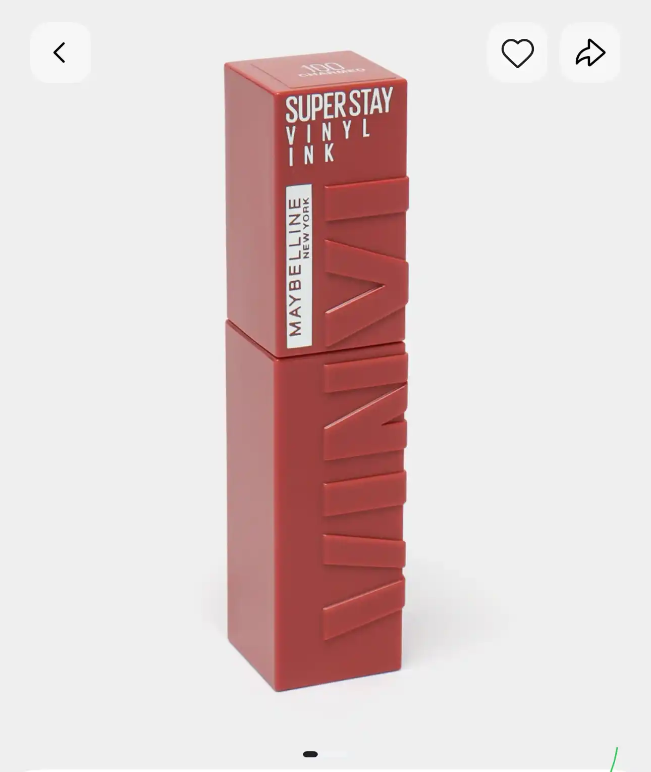 Lab uchun boyog' Maybelline New York Super Stay Vinyl Ink, 100 sehrlangan