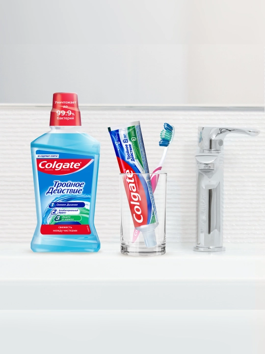 Colgate uch tomonlama ta’sirli tish pastasi Kariyesdan himoya qilish uchun tabiiy yalpiz, 50 ml