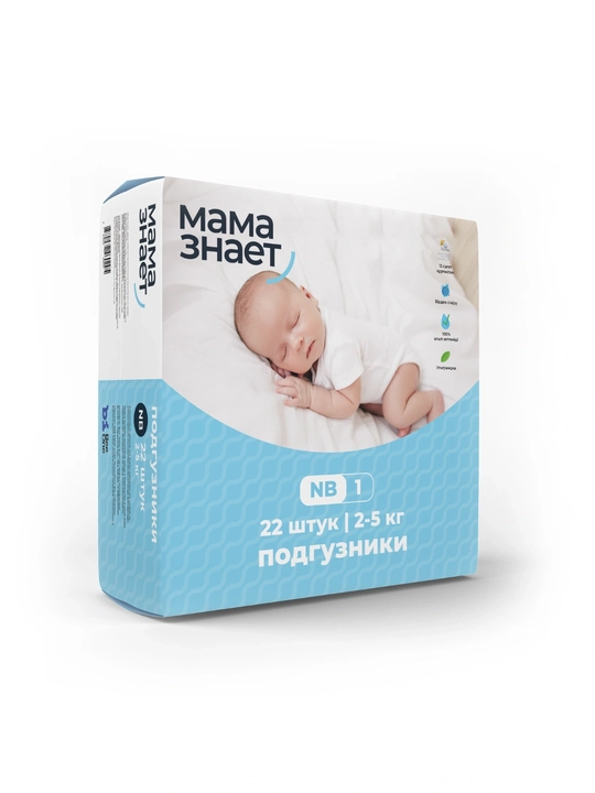 Подгузники Мама знает, 1-6 размеры