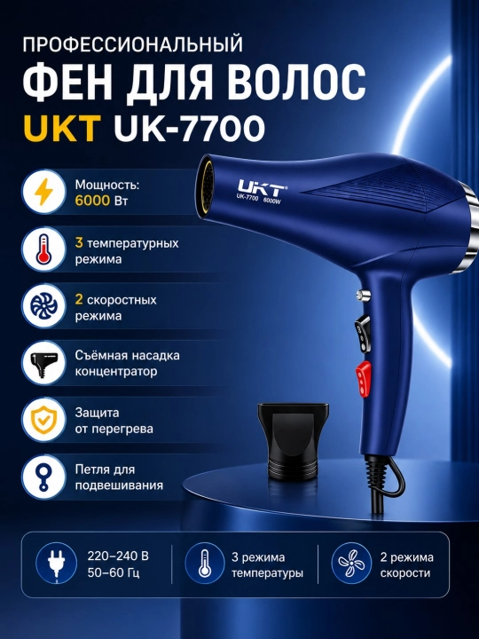 Soch fen UKT UK-7700 fen 6000W soch quritgich fen apparat - 