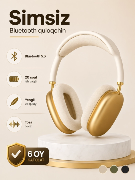 Беспроводные Bluetooth наушники Premium Over-Ear, Bluetooth 5.3 - 