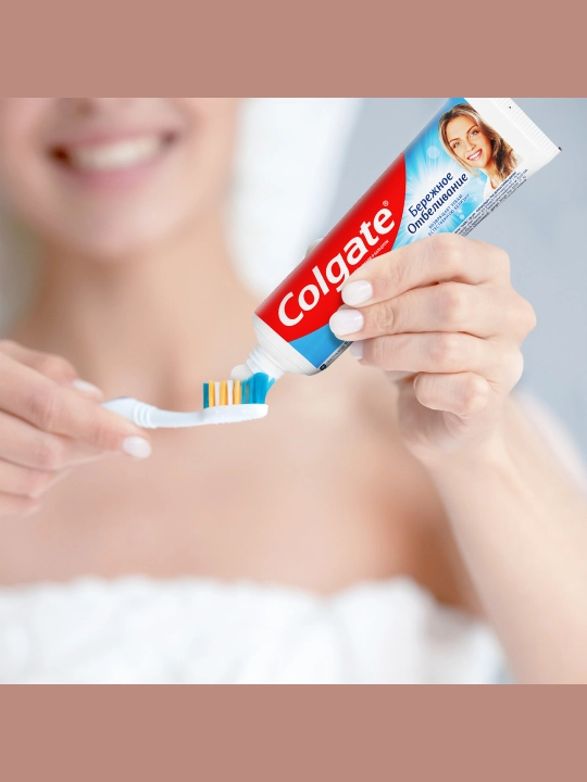 Colgate ehtiyotkorlik bilan oqartirish tish pastasi, ftor va kalsiy bilan, 100 ml