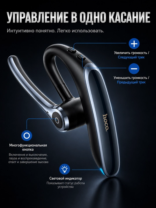 HOCO S19 /E90 Bluetooth garnitura ENC shovqinni kamaytirish HD qo'ng'iroq simsiz quloqchin