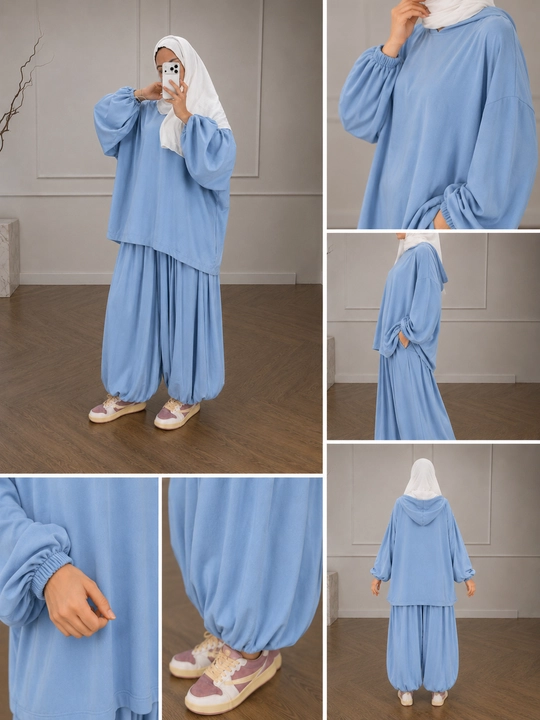 Ayollar uchun oversize kostyum-shim komplekti, keng bichim, 48-54 o‘lcham