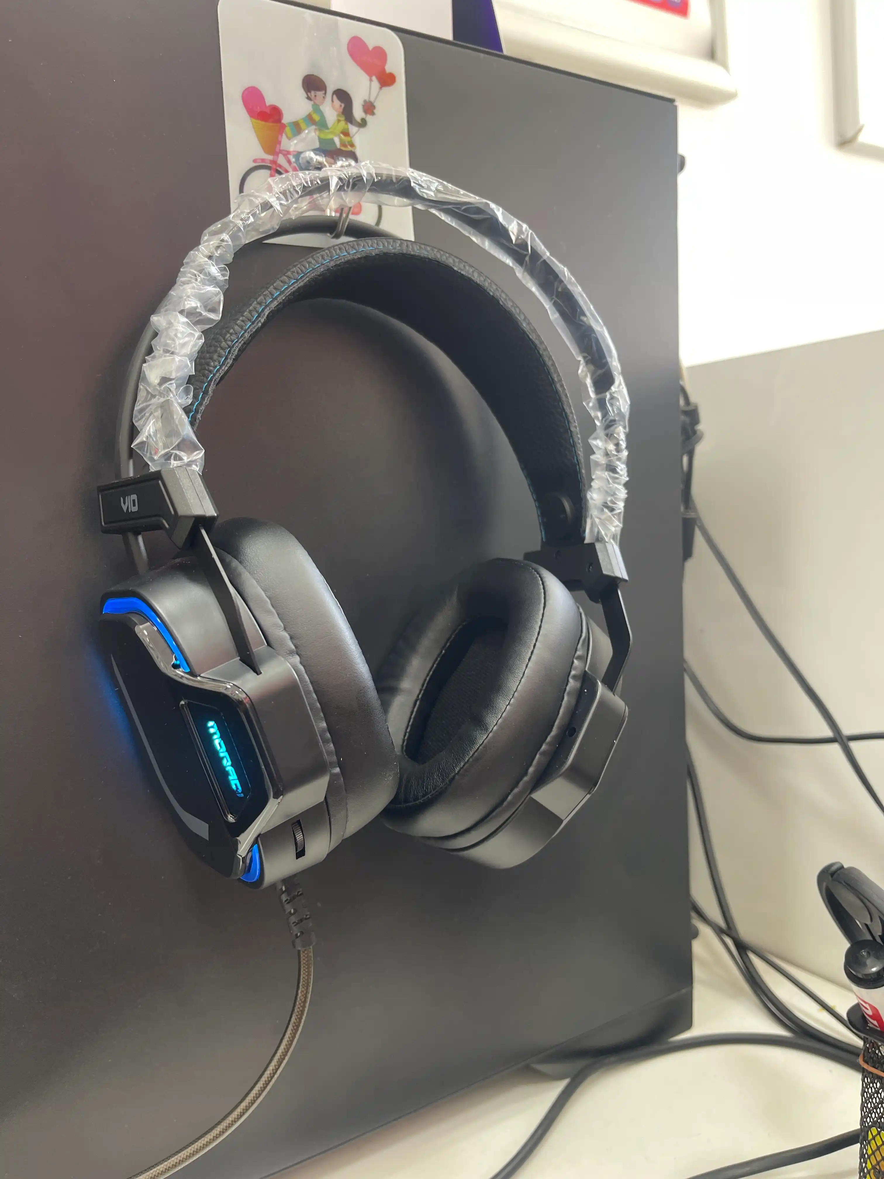 MORADI V10 USB7.1 o'yin uchun simli quloqchinlari kuk